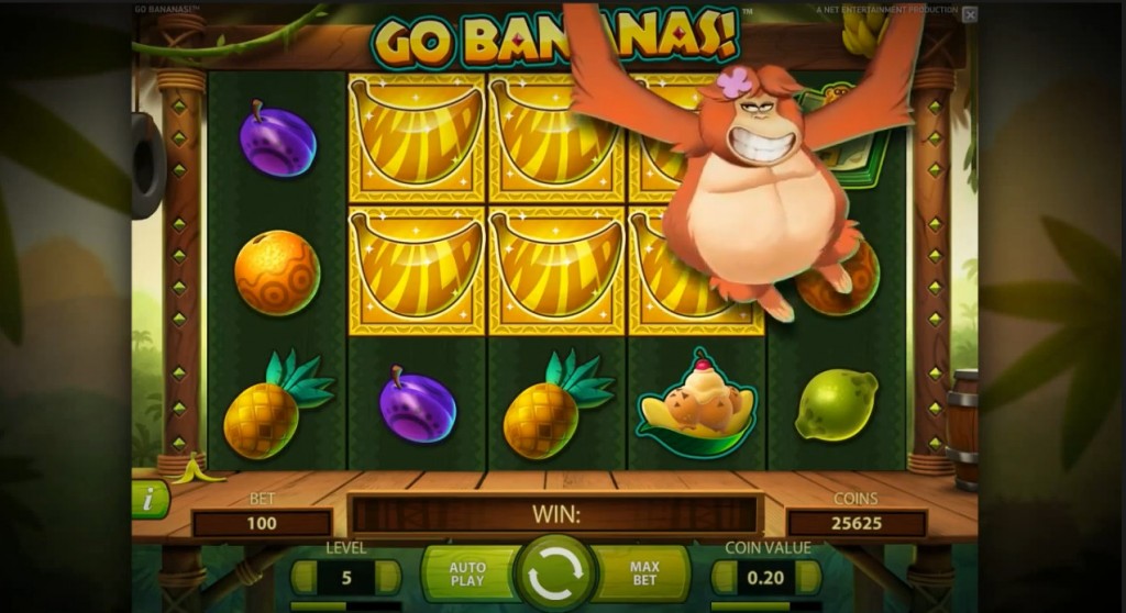 Go Bananas NetEnt slots small win