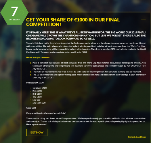 Guts.com's Final World Cup 2014 Promotion